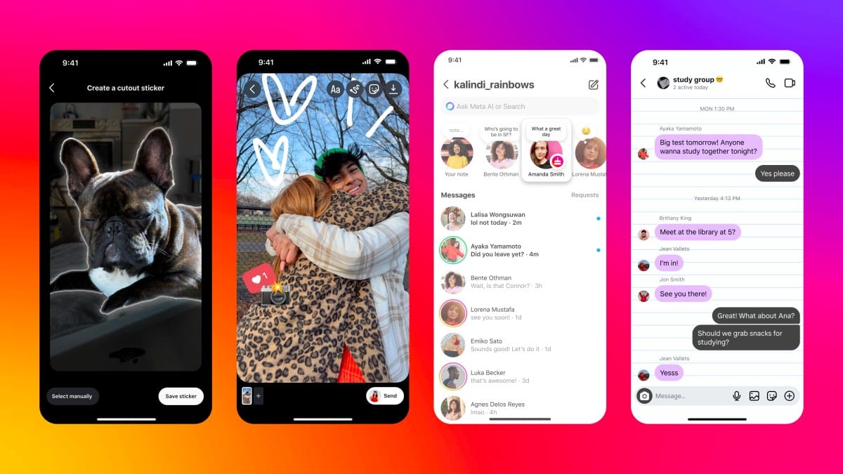 Instagram jazzes up its DMs with stickers, photo editing, and themes