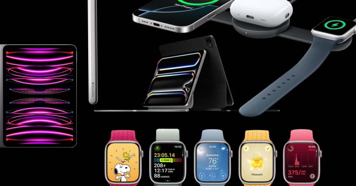 Apple Watch, M2 iPad Pro, equipamento de carregamento de 15 W, mais 9to5Mac