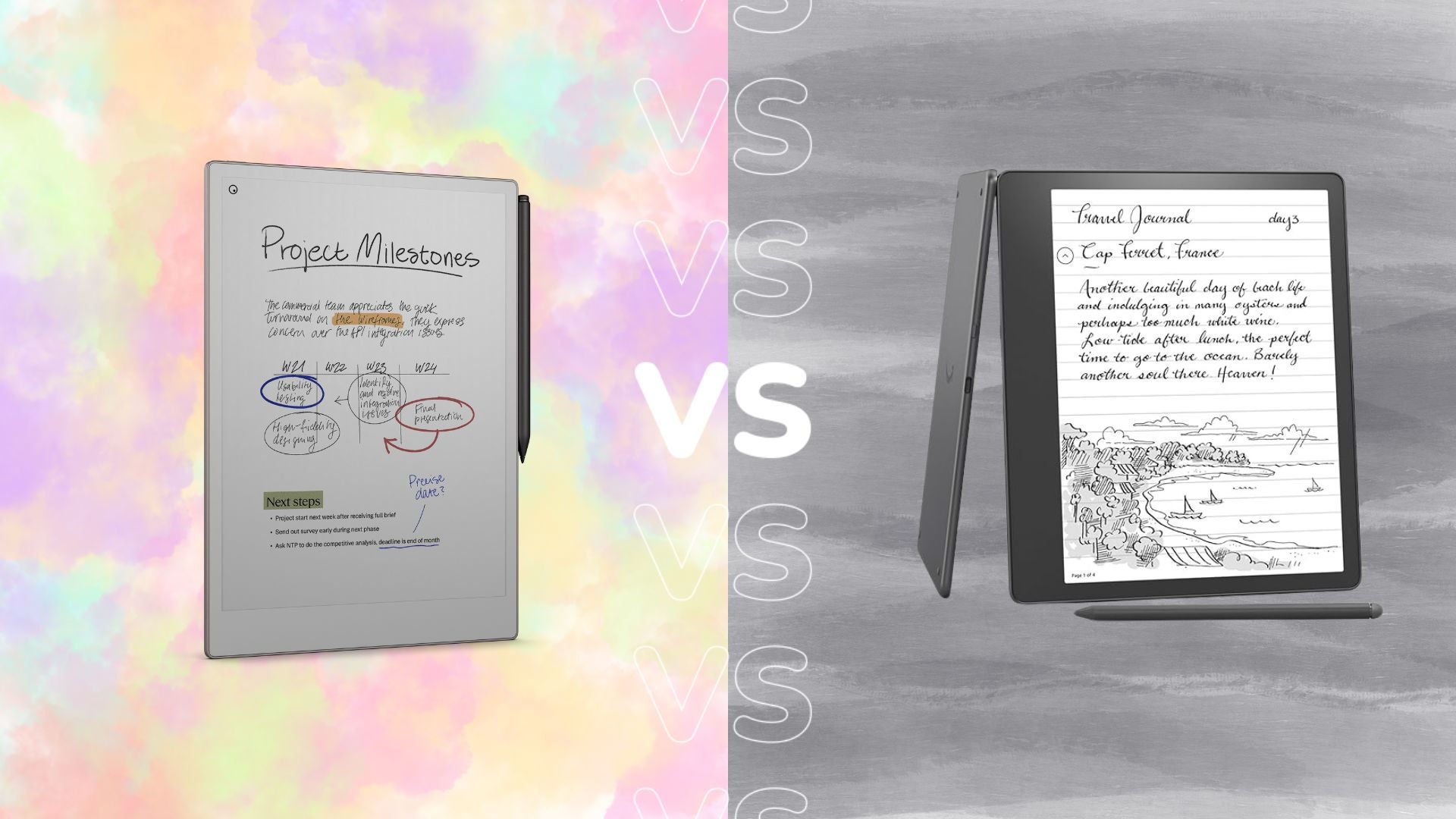 Comparando os tablets E Ink