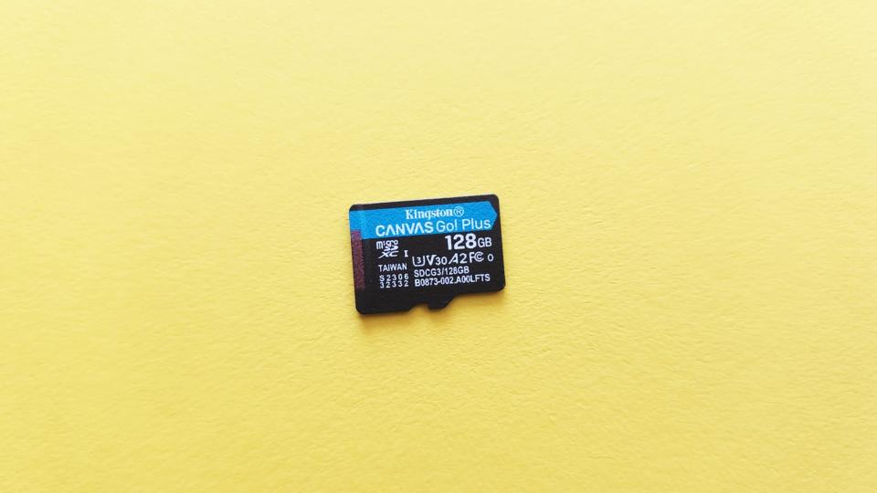 O cartão microSD Kingston Canvas Go Plus.