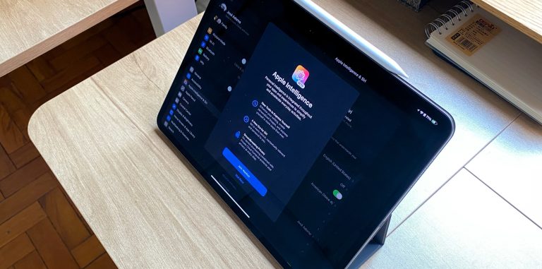 Apple Intelligence rodando em M4 iPad Pro