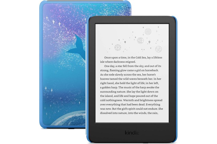 Tablet Kindle Kids em um fundo branco.