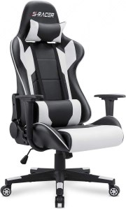 Cadeira de jogos Homall S-Racer em branco