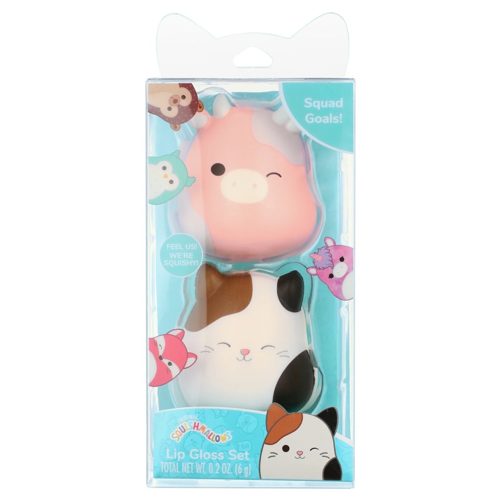 Pacote de 2 protetores labiais em formato de squishmallow