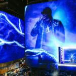 A photo of Snoop Dogg performing in Times Square.