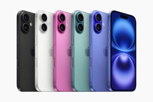 Opções de cores do iPhone 16 e 16 Plus.