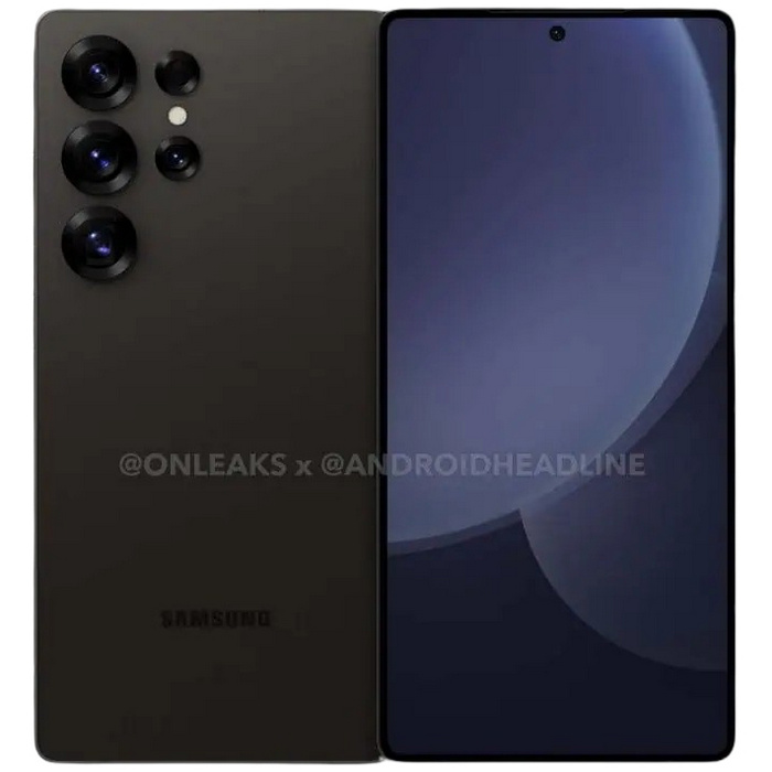 renderização ultra quadrada do Samsung Galaxy S25 - vazou (onleaks x manchetes do Android)