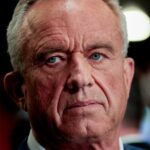 RFK Jr photographed in the spin room ahead of the second presidential debate at the Pennsylvania Convention Center in Philadelphia, Pennsylvania, US, on Sept. 10, 2024