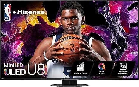 Hisense 65 polegadas classe U8 série mini-LED ULED 4K UHD Google Smart TV