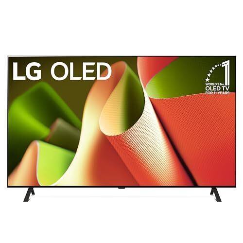 LG 77 polegadas classe OLED série B4 Smart TV com processador 4K de tela plana com controle remoto mágico alimentado por IA com Alexa integrada (OLED77B4PUA, 2024)