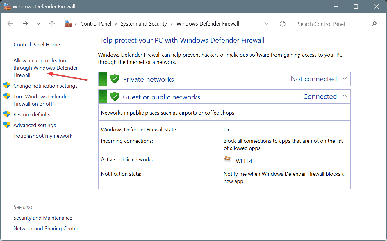 lista de permissões no firewall para corrigir erros inesperados de obtenção de drivers e downloads do Dell SupportAssist