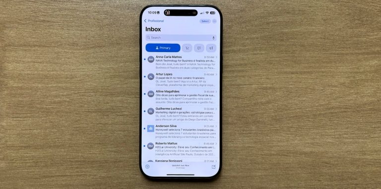 Novo aplicativo Mail no iOS 18.2 beta