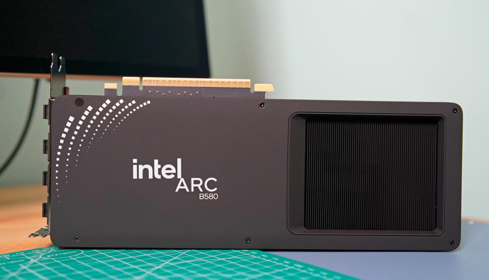 Visualização do rótulo Intel Arc B580