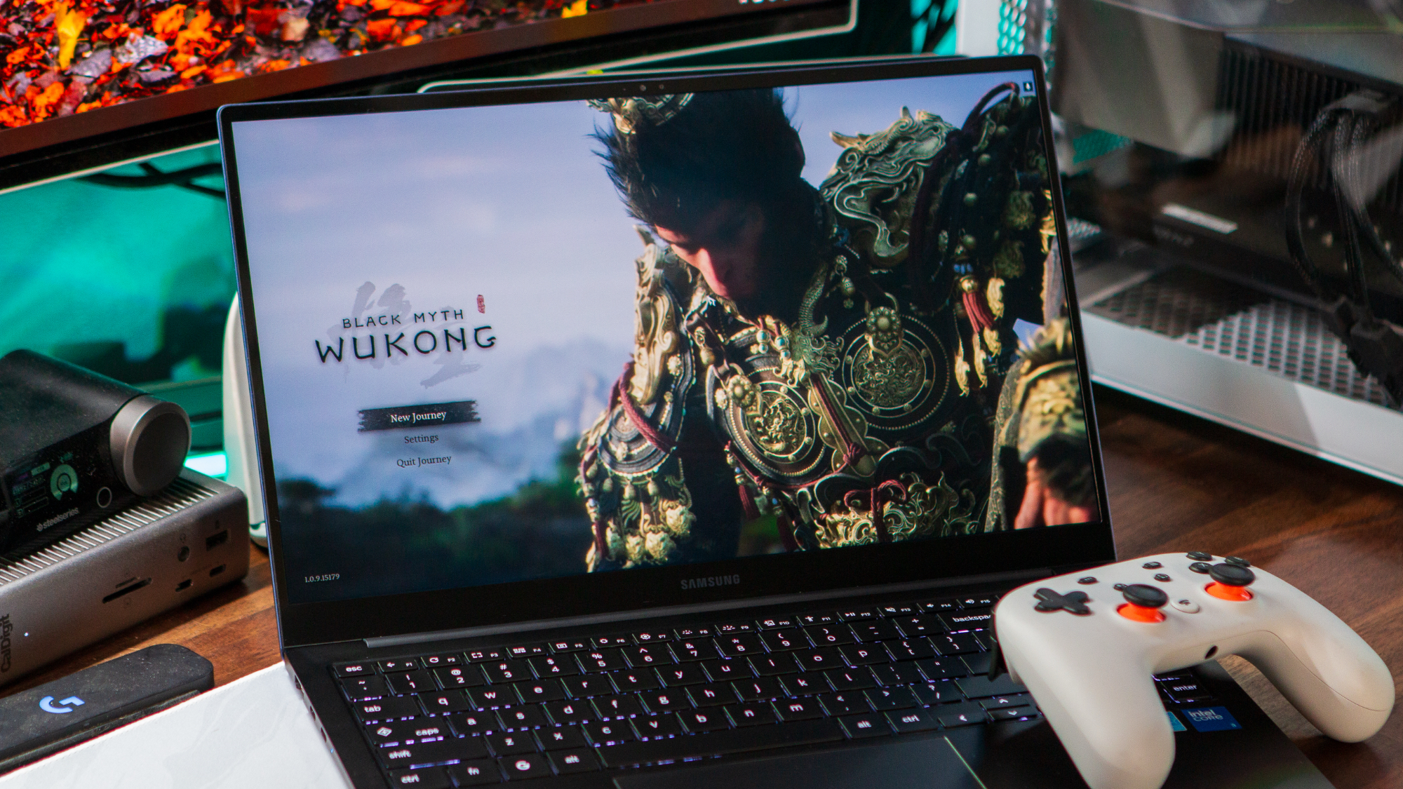 Black Myth Wukong via NVIDIA GeForce agora no Samsung Galaxy Chromebook Plus