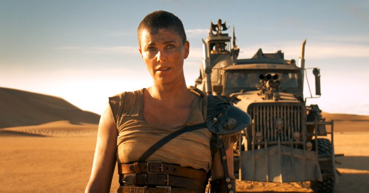 Charlize Theron em Mad Max: Estrada da Fúria.