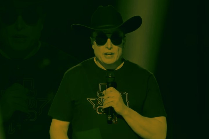 Elon Musk no Tesla Cyber ​​Rodeo.