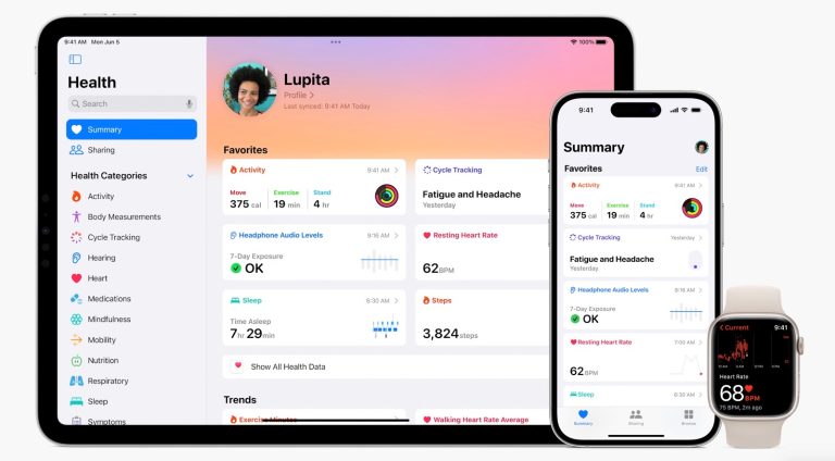 iPadOS 17 traz um novo aplicativo Health para iPad.