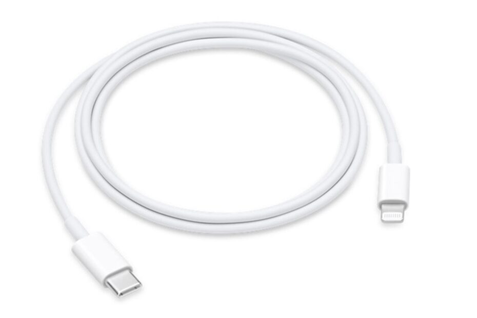 Cabo Apple Lightning para USB-C – o próprio cabo USB-C para Lightning da Apple