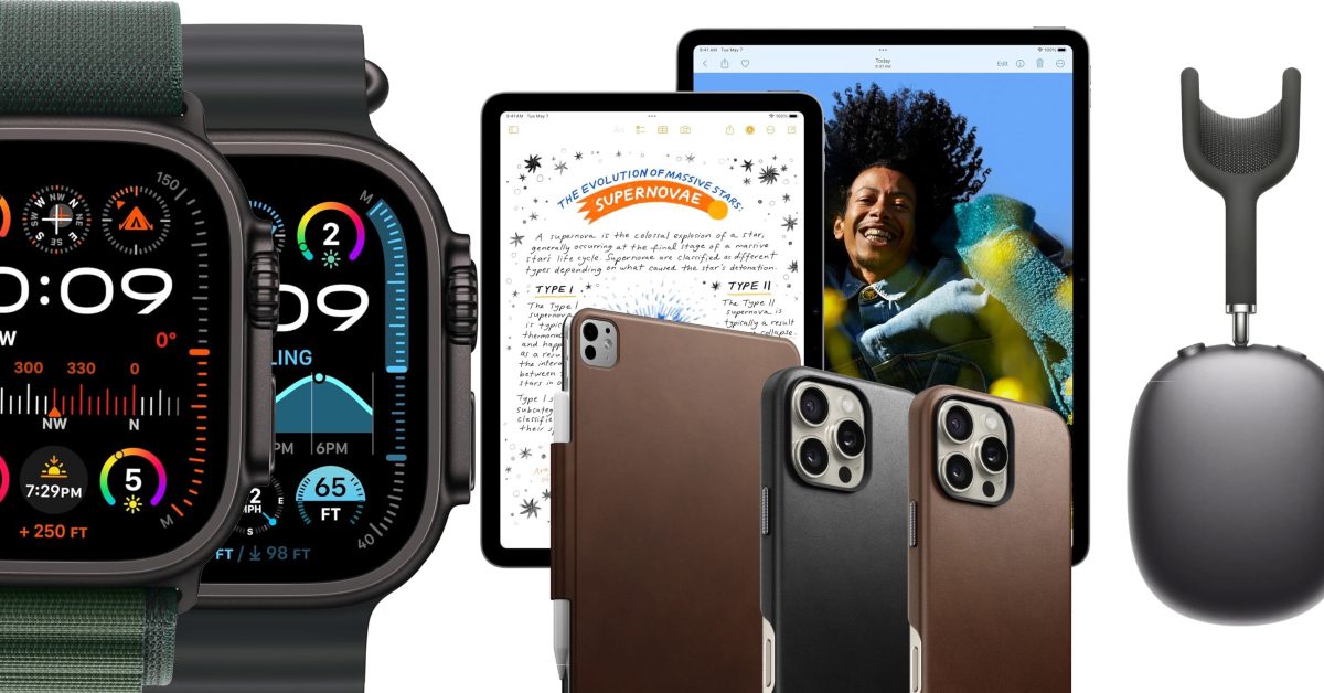 Apple Watch Ultra 2 preto, M2 iPad Air, AirPods Max, mais 9to5Mac