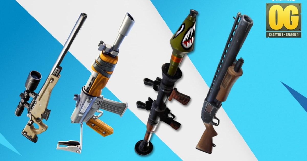 As melhores armas em Fortnite OG: Capítulo 1, lista de níveis da 1ª temporada