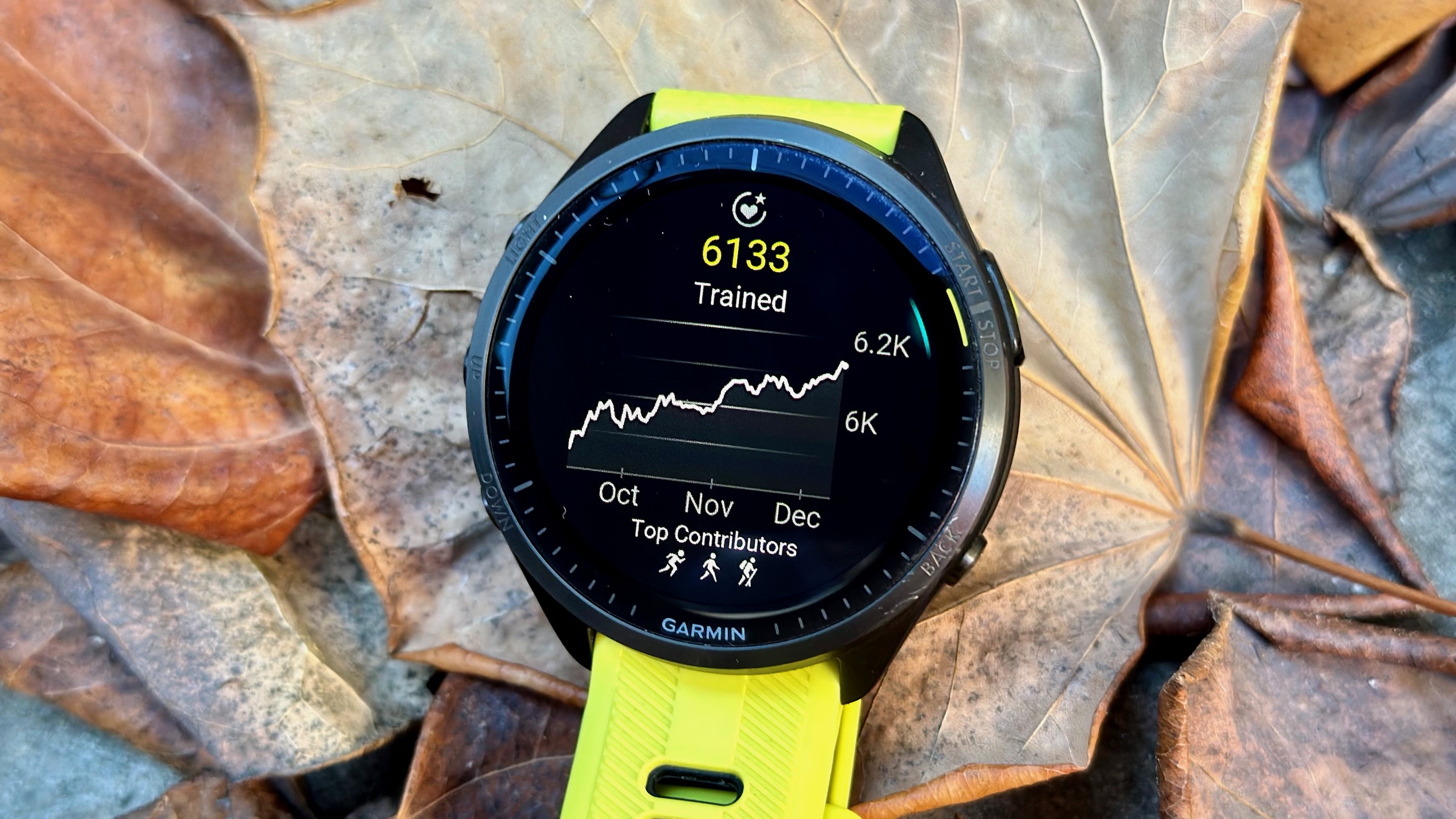 Pontuação de resistência no Garmin Forerunner 965