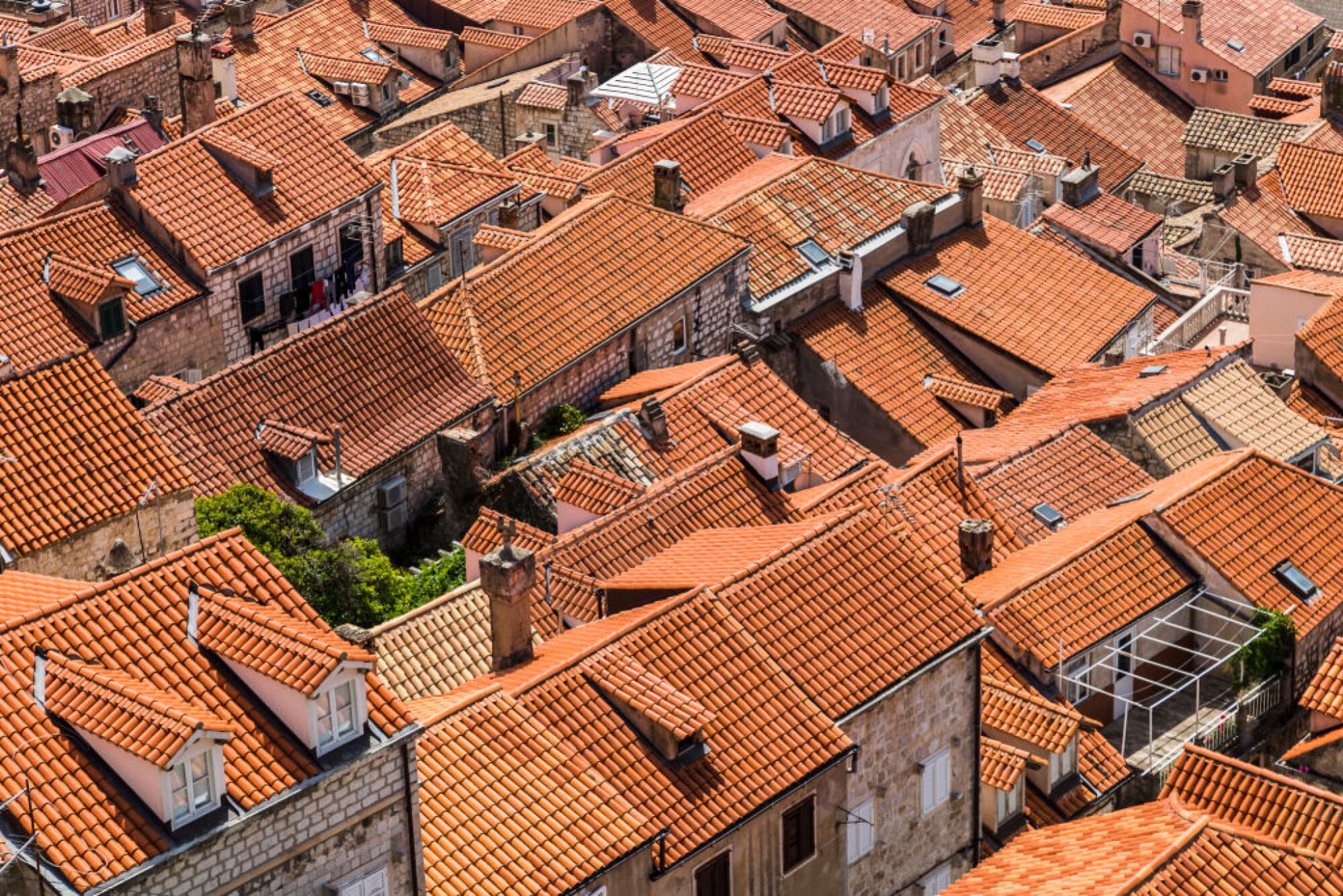 Antigas casas de pedra em Dubrovnik, Croácia.