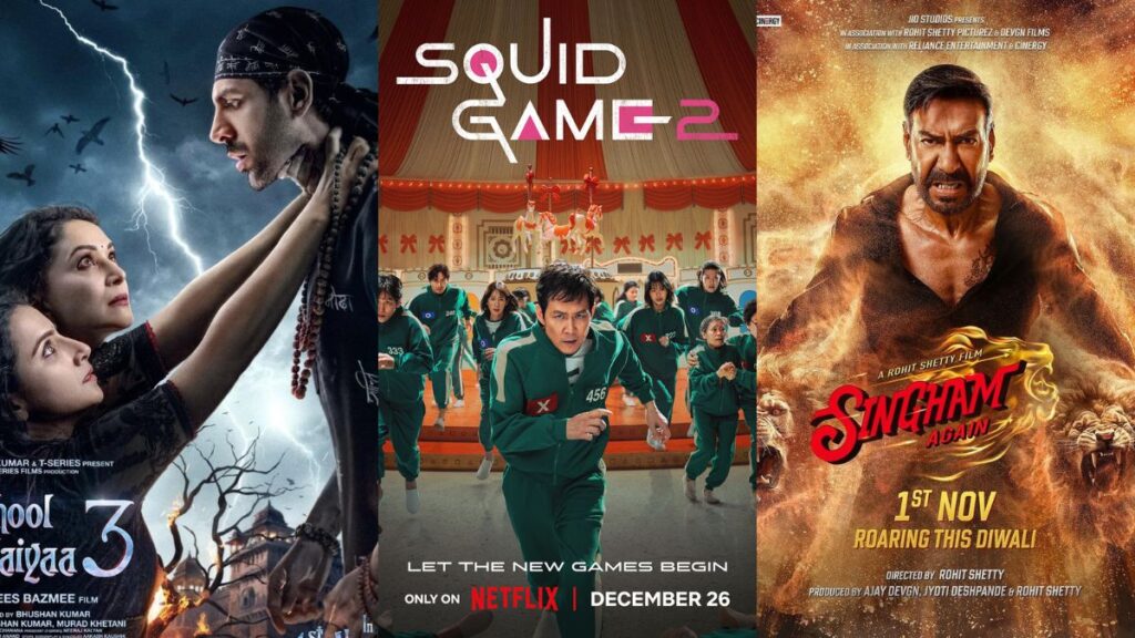 Lançamentos OTT esta semana (23 a 29 de dezembro): Bhool Bhulaiyaa 3, Singham Again, Squid Game Season 2 e mais