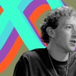 Graphic collage of Mark Zuckerberg.