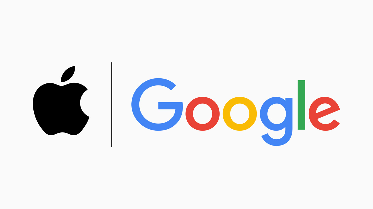 Logotipos da Apple e do Google