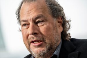 Salesforce CEO Marc Benioff at a conference in San Francisco