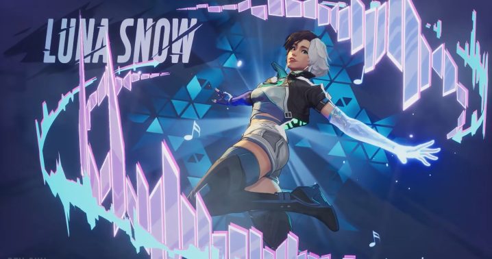 Luna Snow posando em Marvel Rivals.