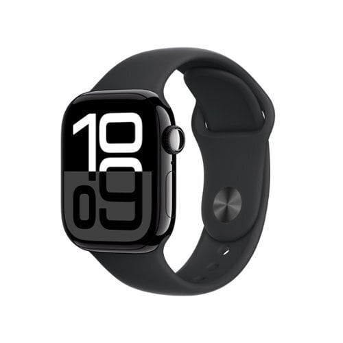 Apple Watch Series 10 (GPS, 42 mm, preto, S/M 130-180 mm, pulseira esportiva)