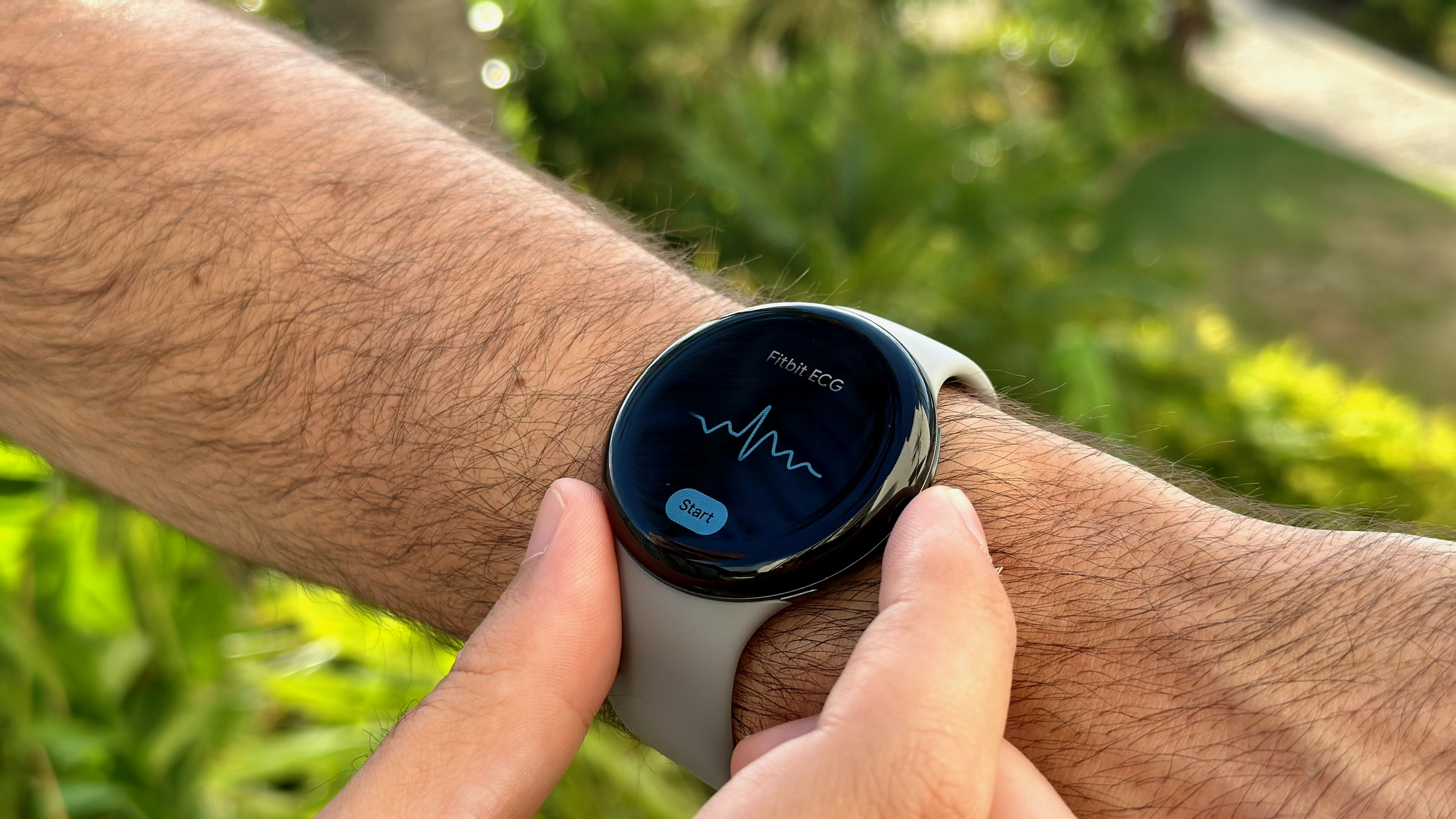 O bloco de ECG no Google Pixel Watch 3