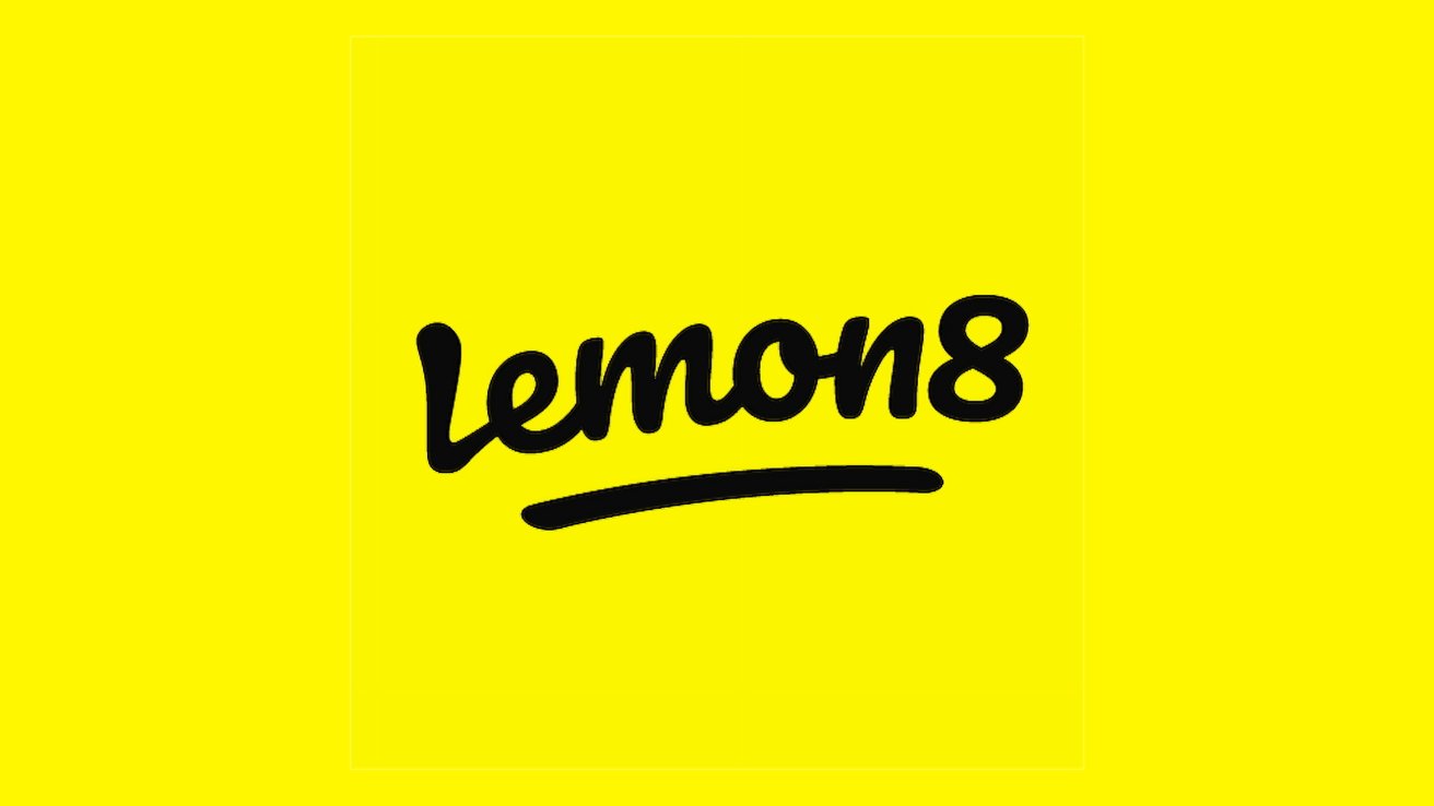 Texto cursivo preto 'Lemon8' em um fundo amarelo brilhante, com um sublinhado estilizado abaixo.