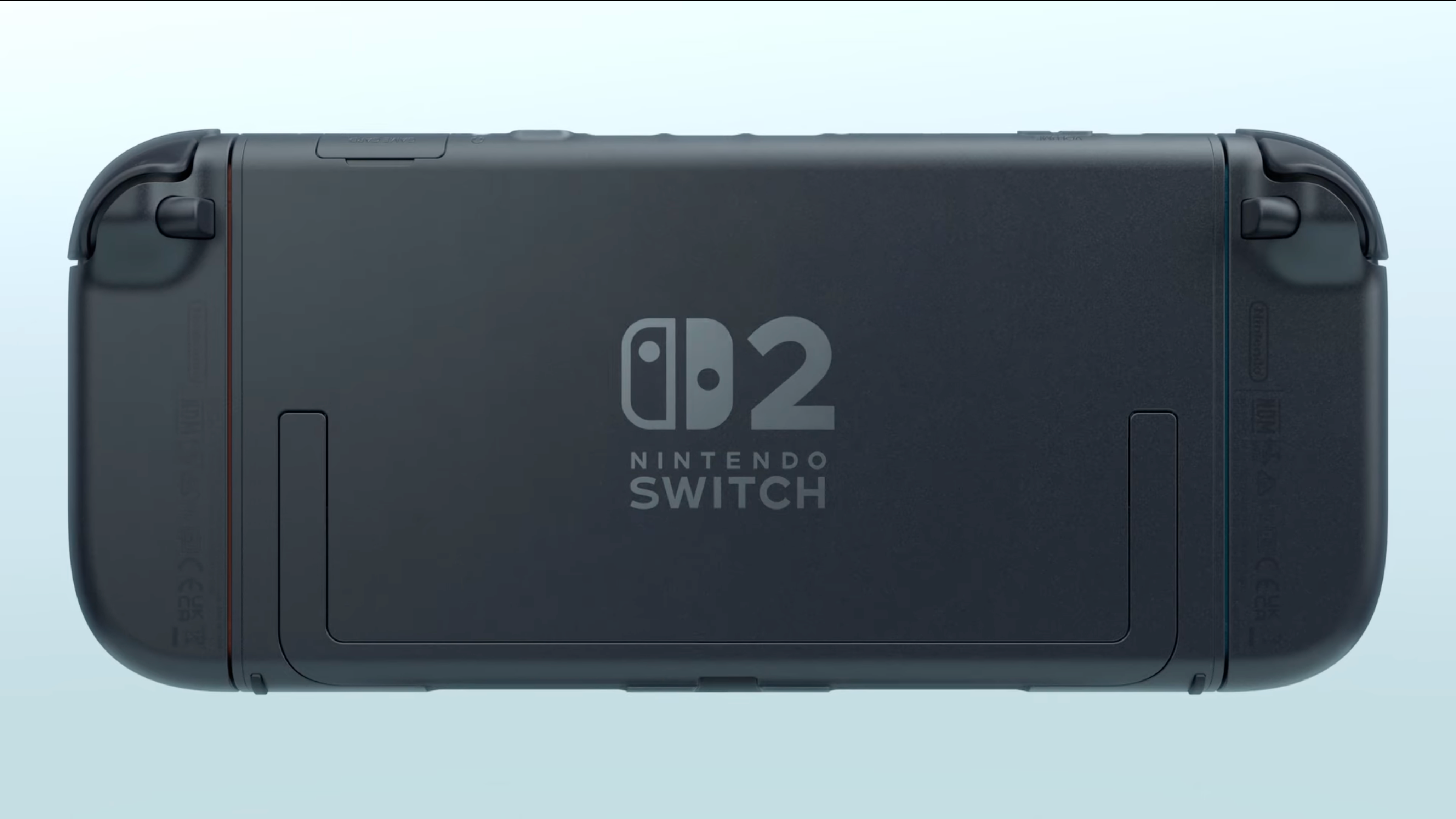 Parte traseira do console Nintendo Switch 2 com logotipo.-1