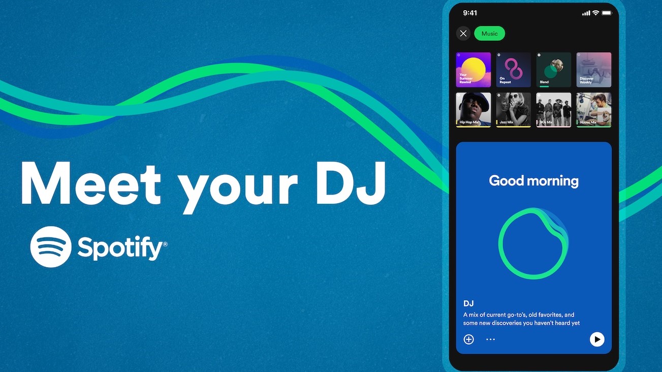 O novo AI DJ do Spotify no aplicativo móvel.