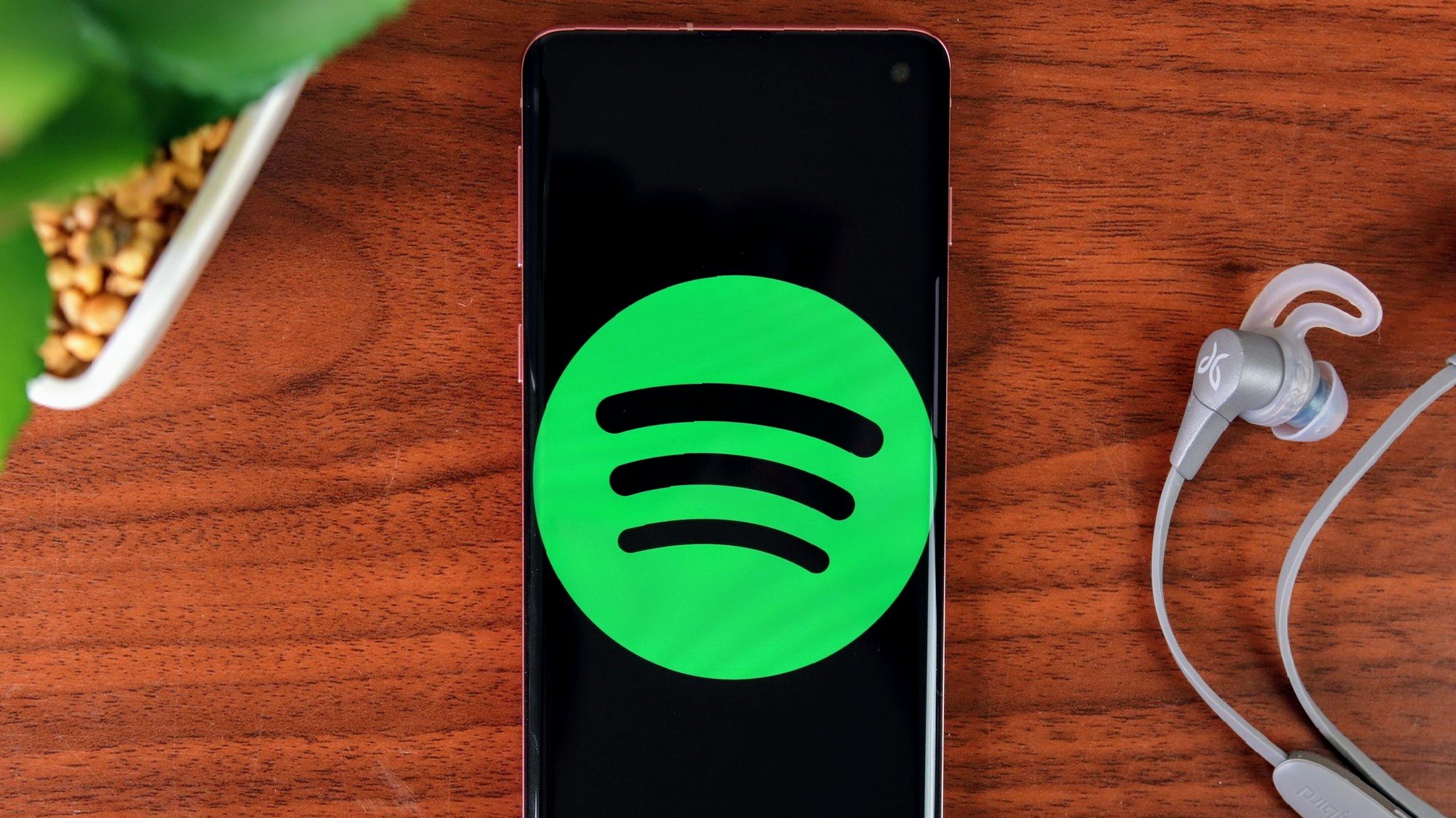 Logotipo do Spotify em um telefone Android