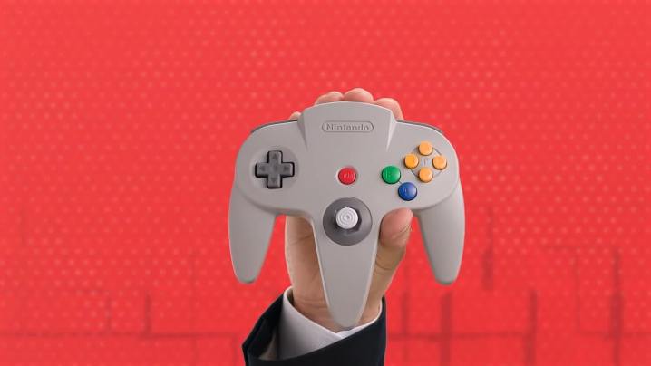 Um novo controle sem fio do Nintendo 64 Switch.