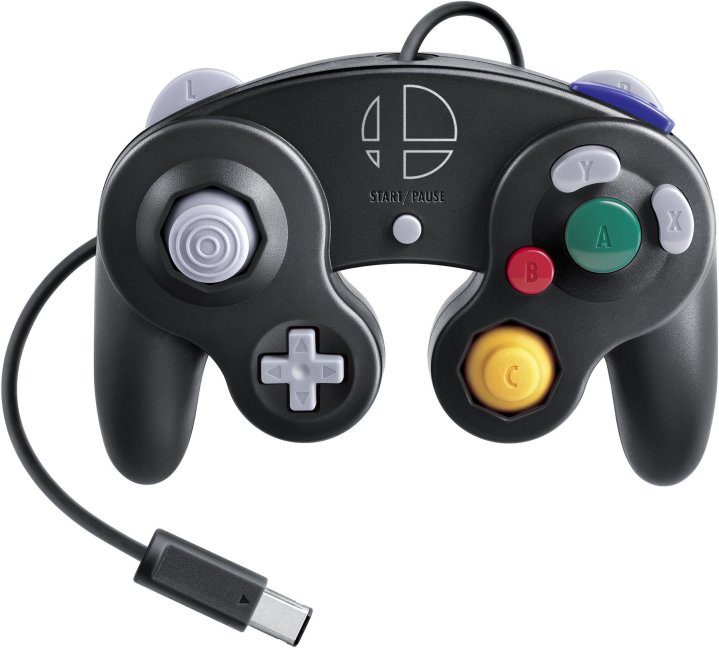 Um controle de gamecube smash bros