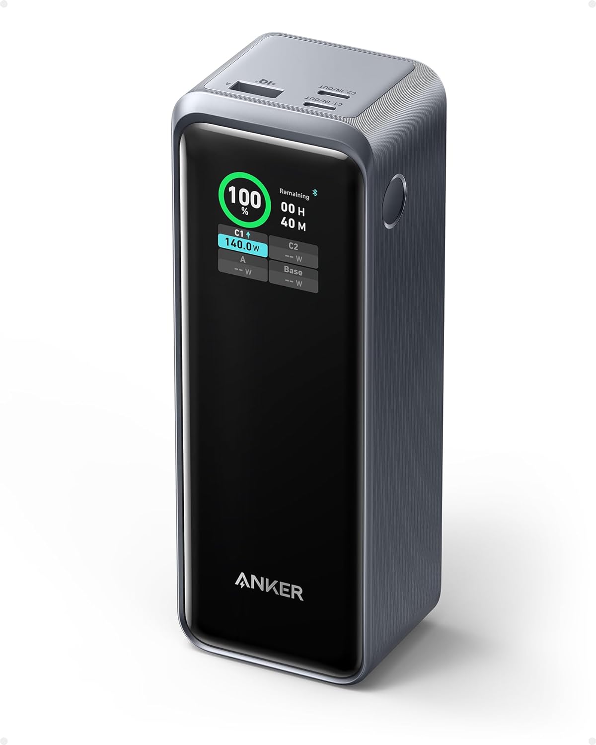 Renderização do banco de potência Anker Prime 27.650mAh