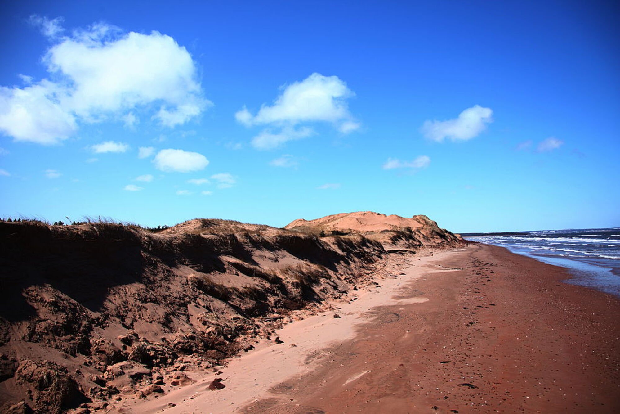 Uma vista da costa perto de Charlottetown, na Ilha do Príncipe Eduardo