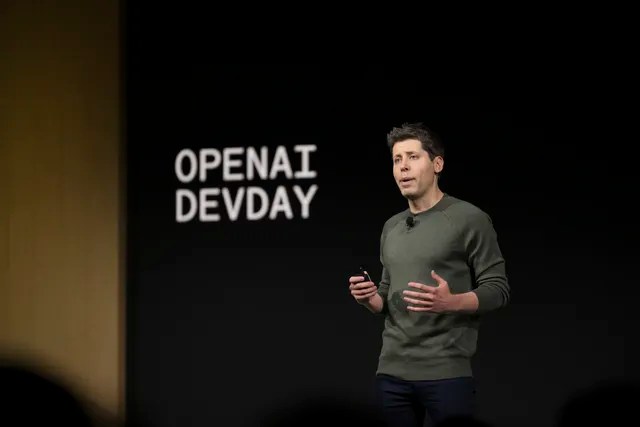 Sam Altman na Conferência de Desenvolvedores Openai.