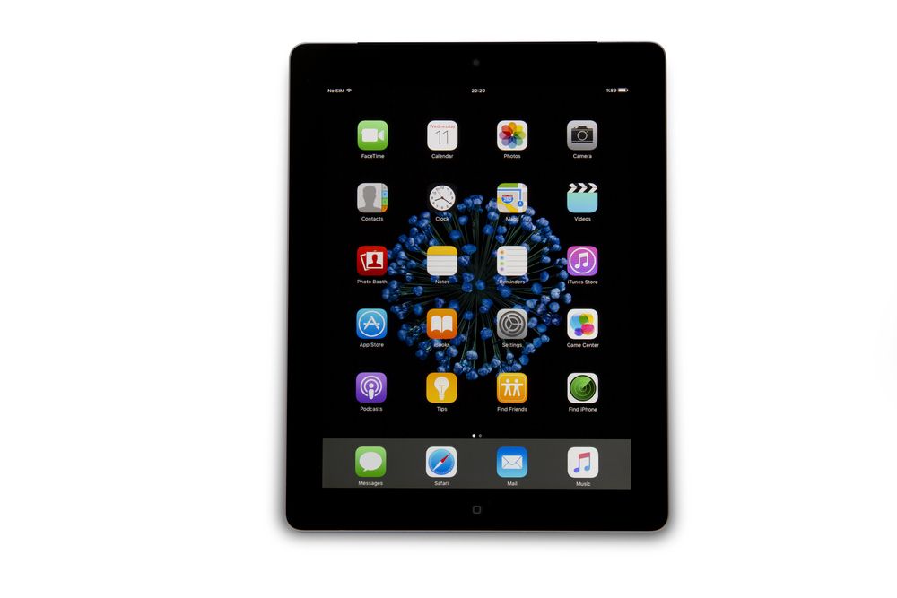 Preto Apple Tablet iPad 3 isolado em fundo branco.