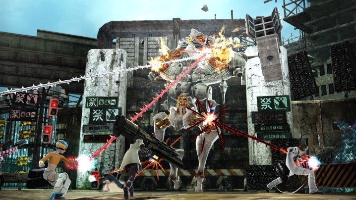 Combate em Freedom Wars: Remasterizado