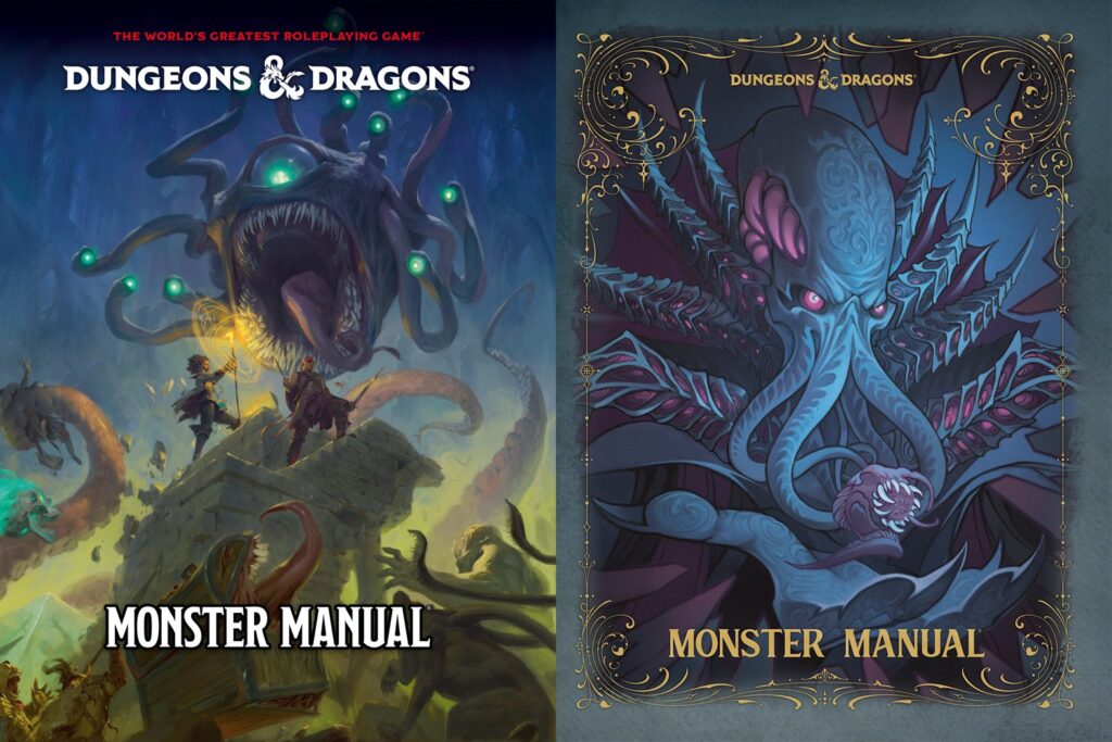 Capas do Manual dos Monstros de Dungeons And Dragons 2025