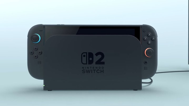 Um Switch 2 em seu dock.