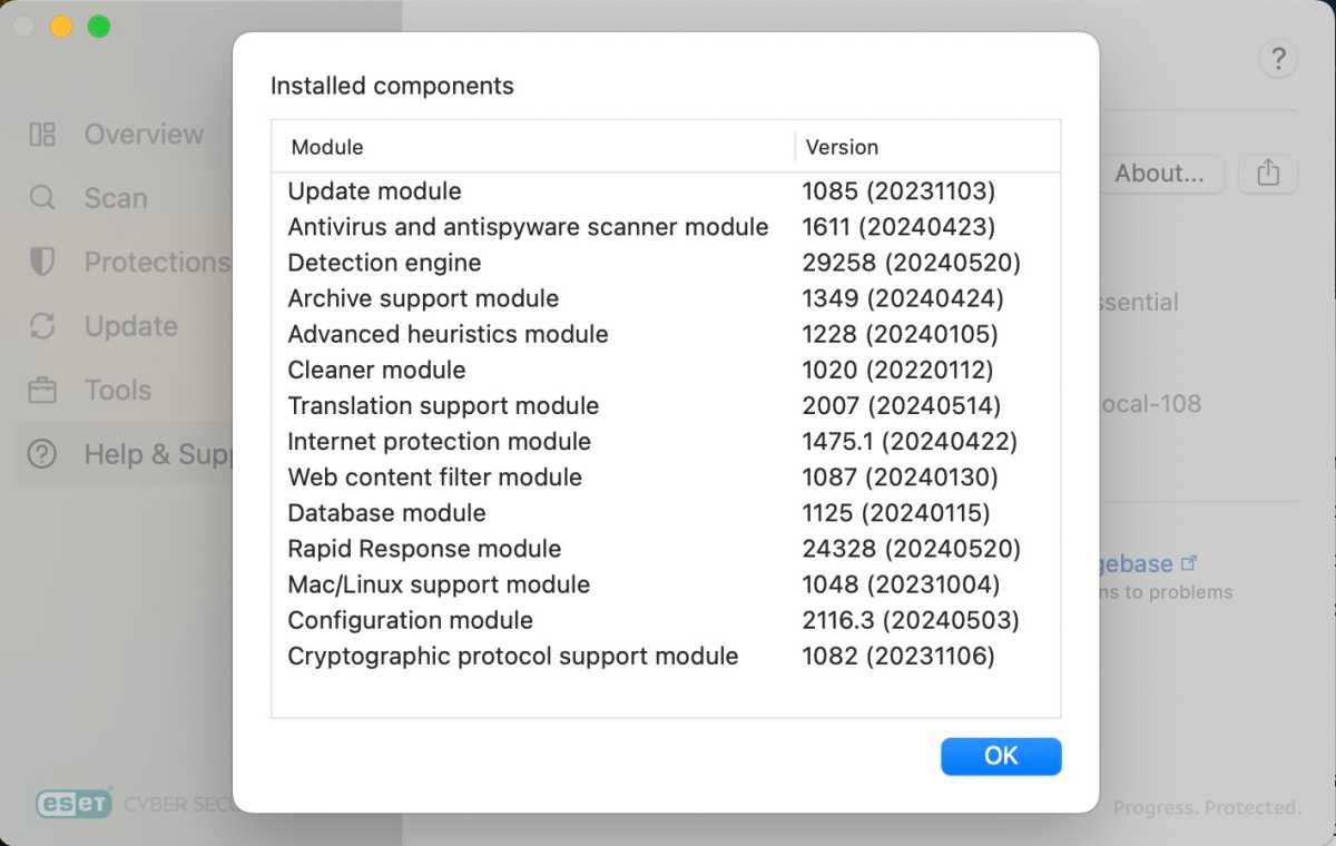 Revisão do Premium de Segurança da Casa do ESET: faz o trabalho, mas há bugs Olhando para os componentes instalados no ESET Home Security Premium